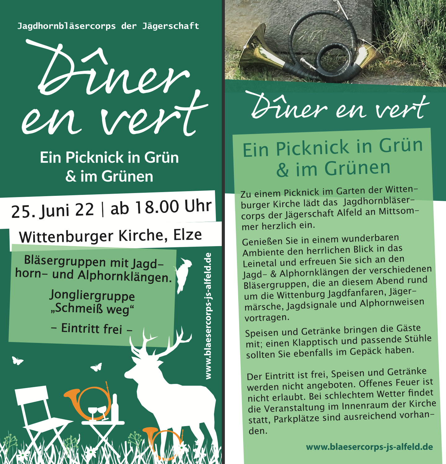 Diner en vert!